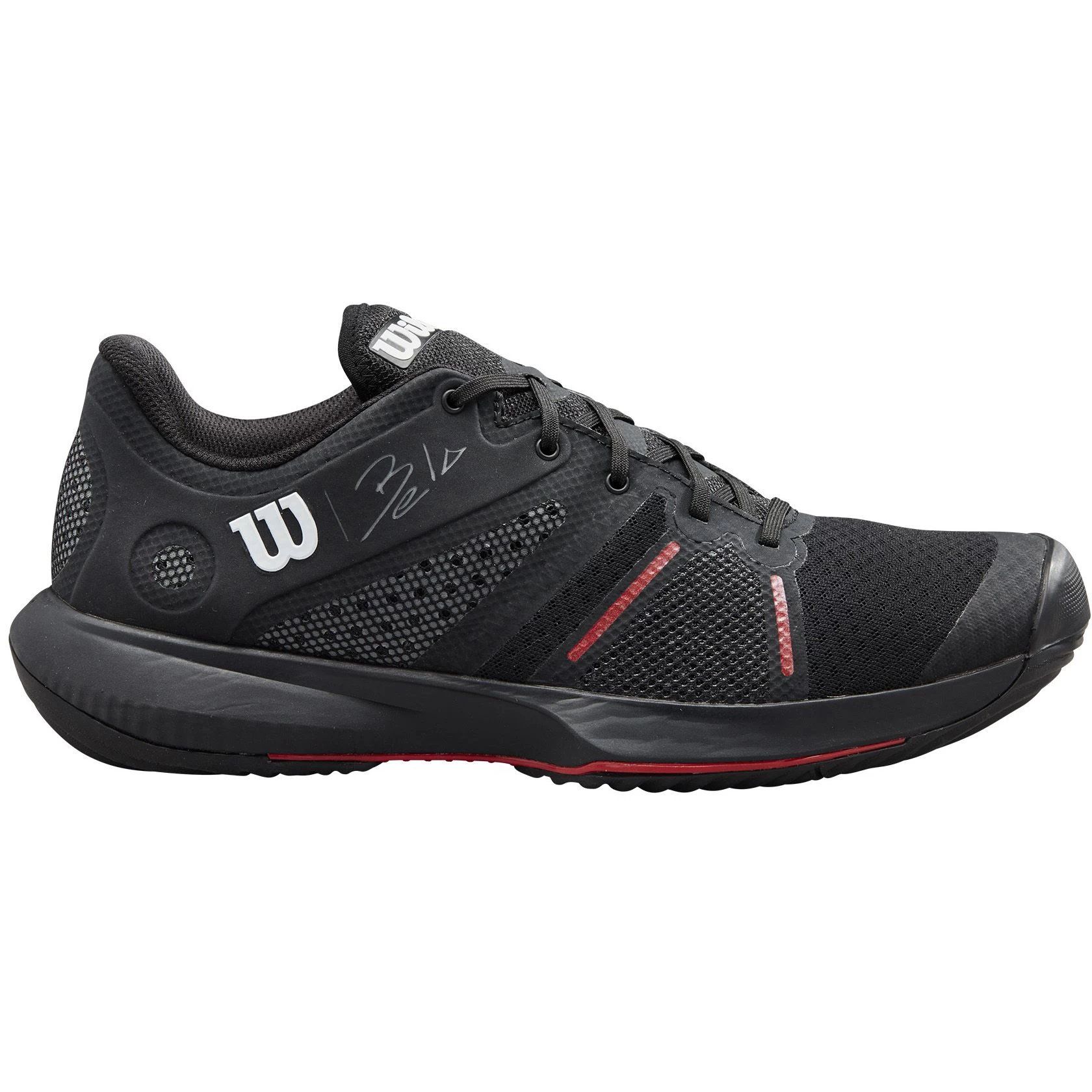 Wilson Bela Pro WRS331110 Padelschoenen Heren Black Ebony Poppy Red 3 Wilson Bela Pro WRS331110 Padelschoenen Heren Black Ebony Poppy Red