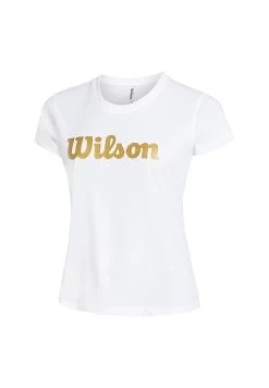 Wilson Script Tech - T-Shirt Print - Weiss Gold