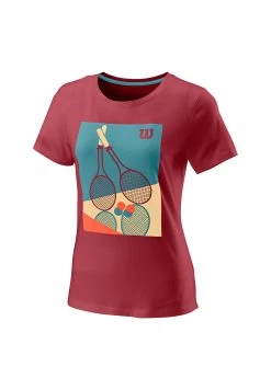Wilson Racket Duo Tech - T-Shirt Print - Rot Mehrfarbig