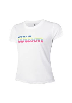 Wilson Script Tech - T-Shirt Print - Weiss Mehrfarbig