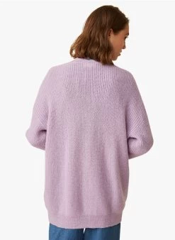 FLORENCE - Halflang Vest Met Ribbelpatroontje | Violet -Wilson.NL 3985115