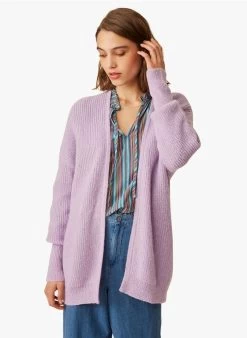 FLORENCE - Halflang Vest Met Ribbelpatroontje | Violet -Wilson.NL 3985117