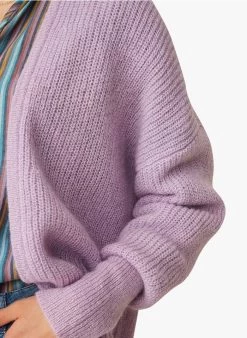 FLORENCE - Halflang Vest Met Ribbelpatroontje | Violet -Wilson.NL 3985119