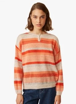 FLORIUS - Gestreepte Trui Met Ronde Hals | Gestreepte -Wilson.NL 3985122