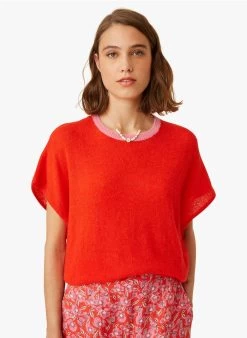 FLAVIO - Trui Van Alpacawol Met Ronde Hals | Rood -Wilson.NL 3985137