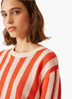 FELIXIA - Linnen Trui Met Ronde Hals En Strepen | Gestreepte 10 FELIXIA - Linnen Trui Met Ronde Hals En Strepen | Gestreepte -Wilson.NL 3985165