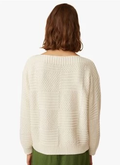 FIDJI - Trui Met Boothals Katoenblend | Beige -Wilson.NL 3985171