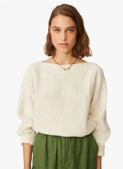 FIDJI - Trui Met Boothals Katoenblend | Beige -Wilson.NL 3985174