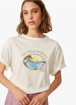 IGORIO - Oversized, Katoenen T-shirt | Beige -Wilson.NL 3985211