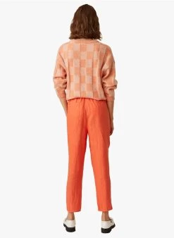 ELIAS - Rechte, Linnen, 7/8-broek | Rood -Wilson.NL 3985239