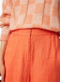 ELIAS - Rechte, Linnen, 7/8-broek | Rood -Wilson.NL 3985241