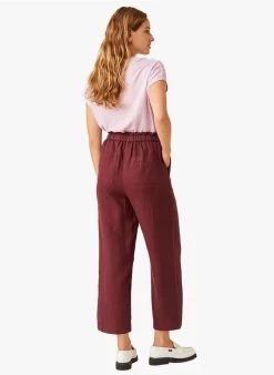 ELIFE - Linnen, Straight-fit 7/8-broek | Violet -Wilson.NL 3985242