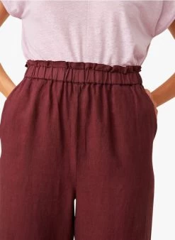 ELIFE - Linnen, Straight-fit 7/8-broek | Violet -Wilson.NL 3985246