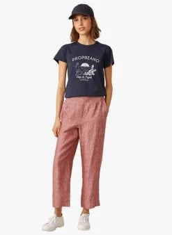 EMMOS - Rechte, Gestreepte, Linnen 7/8-broek | Gestreepte -Wilson.NL 3985259