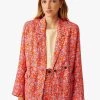 ELENIE - Linnen Blazer Met Bloemenprint | Rood -Wilson.NL 3985276