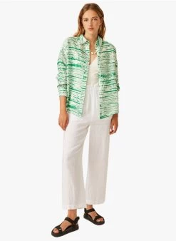 ERIC - Ruimvallende, Linnen Blouse Met Tie-dyeprint | Groen 15 ERIC - Ruimvallende, Linnen Blouse Met Tie-dyeprint | Groen -Wilson.NL 3985281