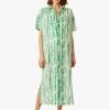 ERINE - Linnen Overhemdjurk Met Tie-dyeprint | Groen 2 ERINE - Linnen Overhemdjurk Met Tie-dyeprint | Groen -Wilson.NL 3985292
