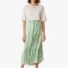 ERICKSON - Lange, Linnen Rok Met Tie-dyeprint | Groen -Wilson.NL 3985293