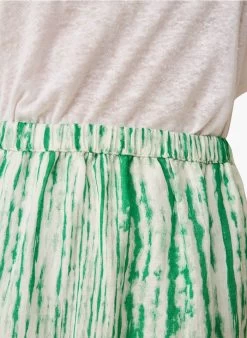 ERICKSON - Lange, Linnen Rok Met Tie-dyeprint | Groen -Wilson.NL 3985296