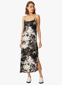 EMI - Halflange Jurk Met Print En Schouderbandjes | Veelkleurig -Wilson.NL 3985305