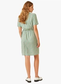 ESTELLIE - Wikkeljurk Met Print | Groen -Wilson.NL 3985328