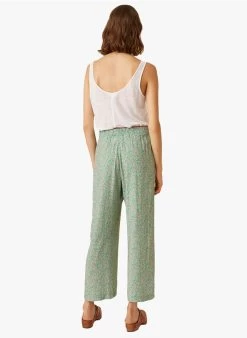 ESTEBAN - Rechte, Soepelvallende Broek Met Print | Groen -Wilson.NL 3985332