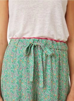 ESTEBAN - Rechte, Soepelvallende Broek Met Print | Groen -Wilson.NL 3985336