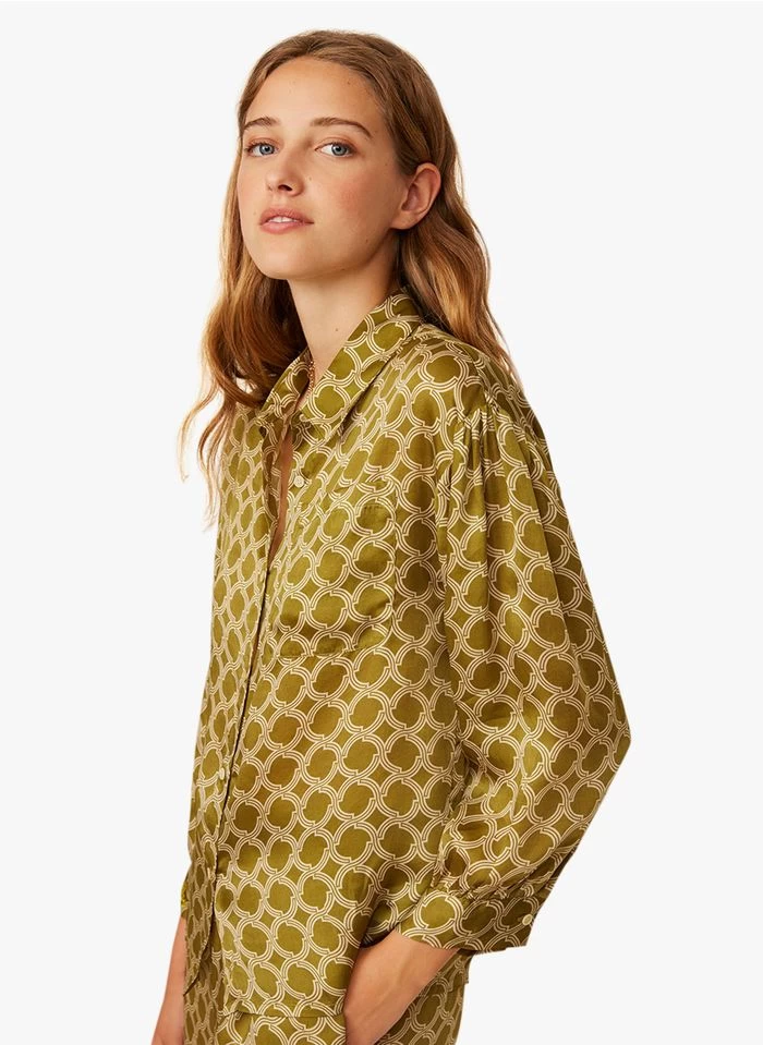 ENGELIQUE - Soepelvallende Blouse Met Print | Geel 8 ENGELIQUE - Soepelvallende Blouse Met Print | Geel - Image 6