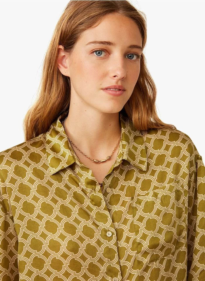 ENGELIQUE - Soepelvallende Blouse Met Print | Geel 7 ENGELIQUE - Soepelvallende Blouse Met Print | Geel - Image 5