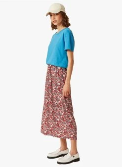 EVELY - Halflange Rok Met Print | Rood 10 EVELY - Halflange Rok Met Print | Rood -Wilson.NL 3985352