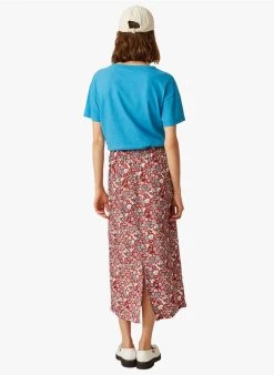 EVELY - Halflange Rok Met Print | Rood 11 EVELY - Halflange Rok Met Print | Rood -Wilson.NL 3985353