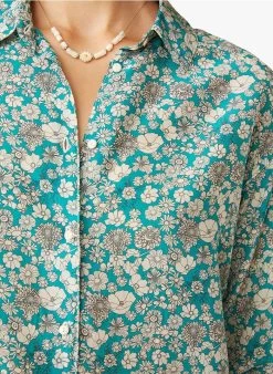 EVILIO - Soepelvallende Blouse Met Print | Blauw -Wilson.NL 3985391
