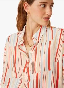 EOLIANA - Soepelvallende, Gestreepte Blouse | Veelkleurig 10 EOLIANA - Soepelvallende, Gestreepte Blouse | Veelkleurig -Wilson.NL 3985397