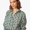 EBONY - Katoenen Blouse Met Ruitjesprint | Groen -Wilson.NL 3985401