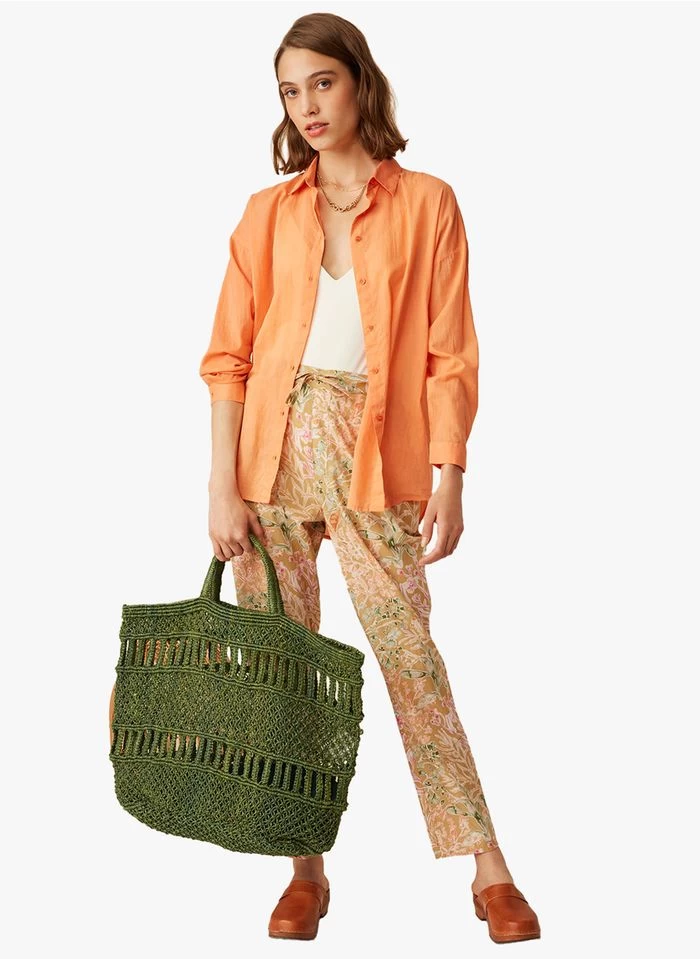 ENORAH - Ruimvallende, Katoenen Blouse | Oranje 8 ENORAH - Ruimvallende, Katoenen Blouse | Oranje - Image 6