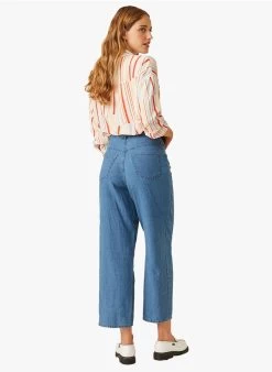 EYMERIC - Wijde Broek Linnenblend | Blauw -Wilson.NL 3985415