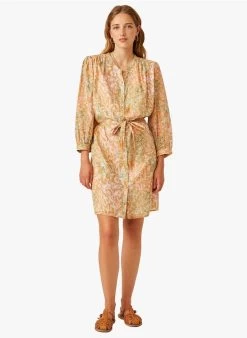 ERMINE - Korte, Katoenen Jurk Met Print | Veelkleurig