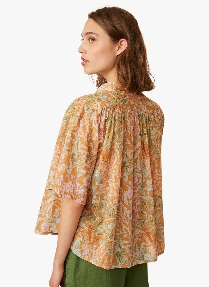 ERMIONE - Katoenen Blouse Met Print | Veelkleurig 8 ERMIONE - Katoenen Blouse Met Print | Veelkleurig - Image 6