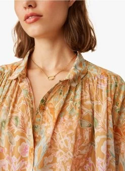 ERMIONE - Katoenen Blouse Met Print | Veelkleurig