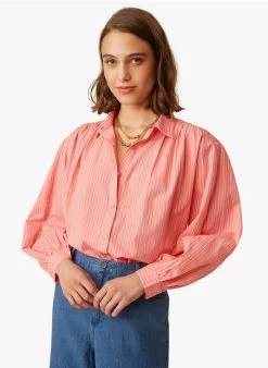 EARL - Gestreepte, Katoenen Blouse | Gestreepte 12 EARL - Gestreepte, Katoenen Blouse | Gestreepte -Wilson.NL 3985459