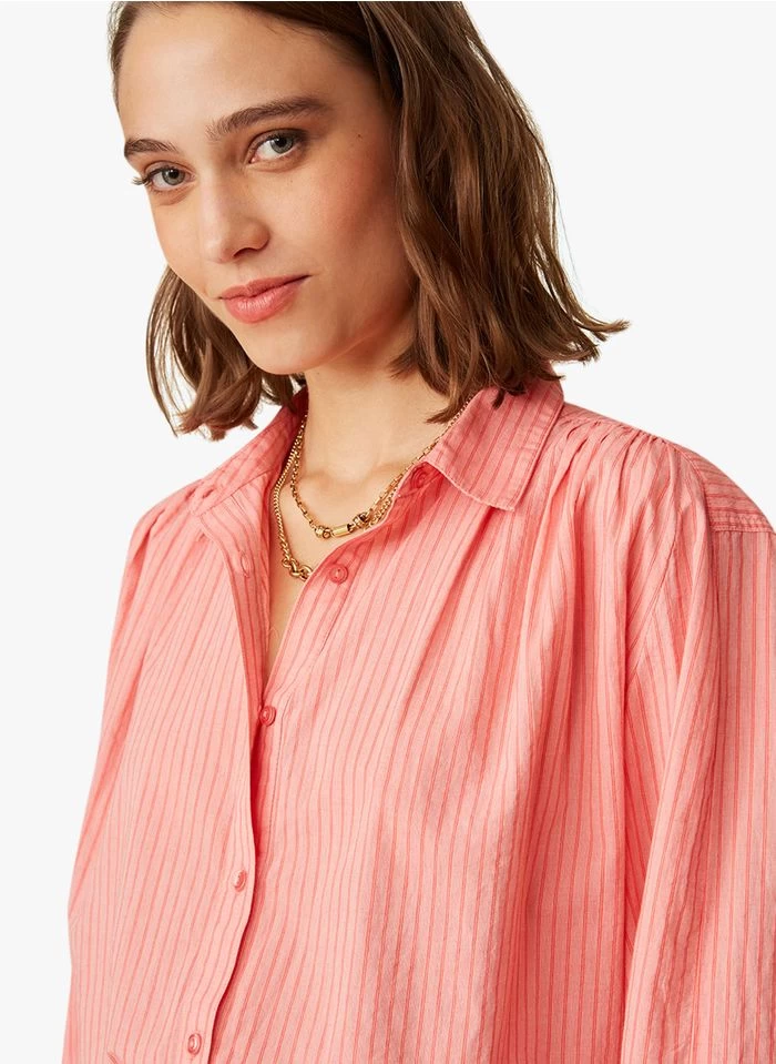 EARL - Gestreepte, Katoenen Blouse | Gestreepte 4 EARL - Gestreepte, Katoenen Blouse | Gestreepte - Image 2