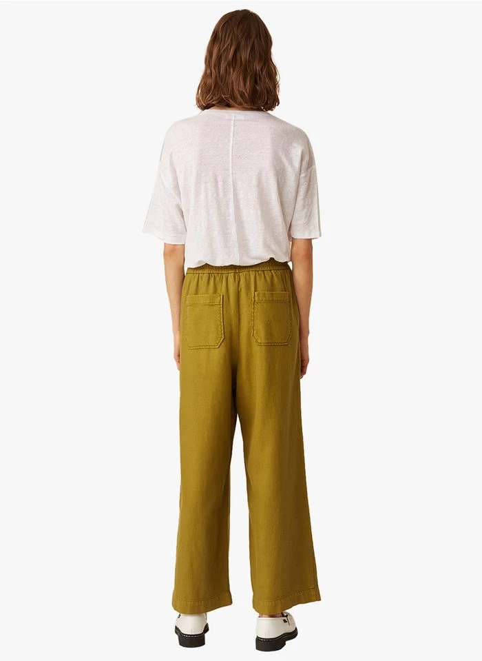 EYTAN - Wijde, Katoenen Broek | Kaki 7 EYTAN - Wijde, Katoenen Broek | Kaki - Image 5