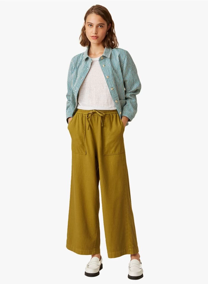 EYTAN - Wijde, Katoenen Broek | Kaki 8 EYTAN - Wijde, Katoenen Broek | Kaki - Image 6