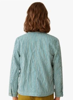 ERWOAN - Jasje Met Knoopsluiting Katoenblend | Gestreepte -Wilson.NL 3985496