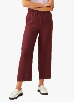 ELIFE - Linnen, Straight-fit 7/8-broek | Violet