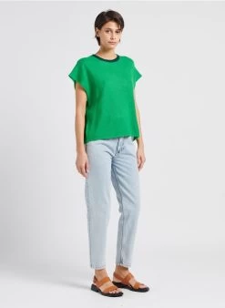 FLAVIO - Trui Van Alpacawol Met Ronde Hals | Groen -Wilson.NL 4059375