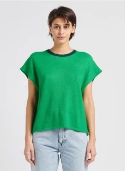 FLAVIO - Trui Van Alpacawol Met Ronde Hals | Groen