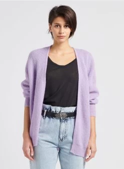 FLORENCE - Halflang Vest Met Ribbelpatroontje | Violet -Wilson.NL 4059413