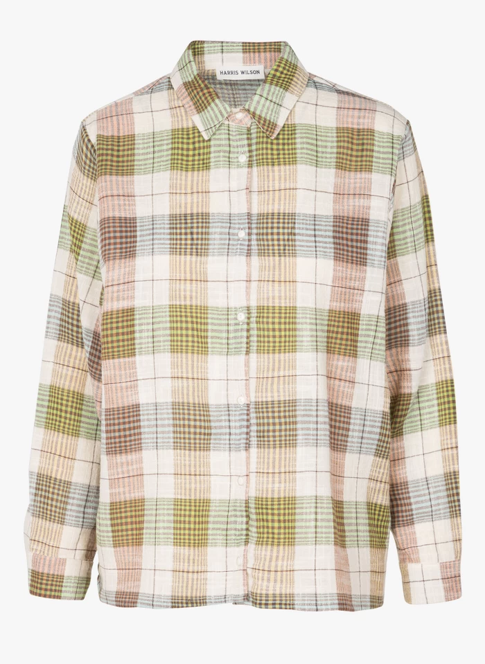 ERNESTO - Geruite, Katoenen Blouse Met Klassieke Kraag | Veelkleurig 4 ERNESTO - Geruite, Katoenen Blouse Met Klassieke Kraag | Veelkleurig - Image 2