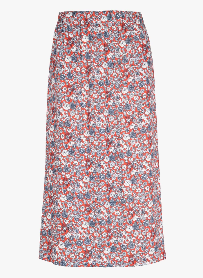 EVELY - Halflange Rok Met Print | Rood 4 EVELY - Halflange Rok Met Print | Rood - Image 2
